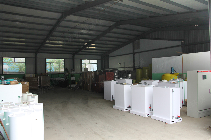 次氯酸鈉發(fā)生器生產(chǎn)車(chē)間一角